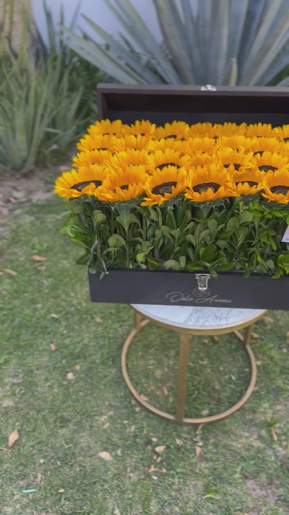 Cofre grande girasoles