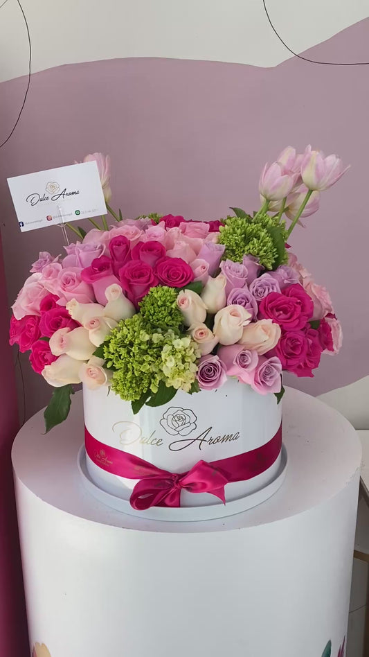 Esfera rosas y tulipanes