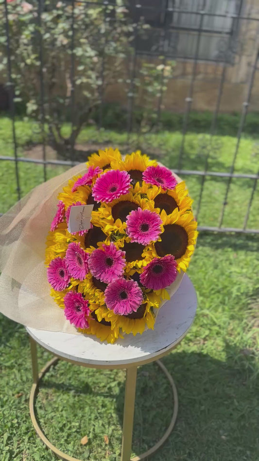 Ramo girasoles y gerberas